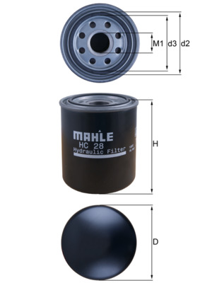 Hydrauliekfilter Mahle Original HC 28