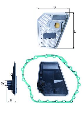 Filter/oliezeef automaatbak Mahle Original HX 168D