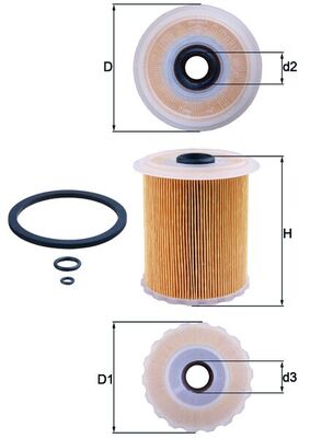 Brandstoffilter Mahle Original KX 75D