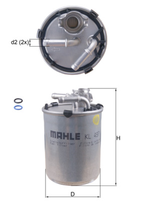 Brandstoffilter Mahle Original KL 497D