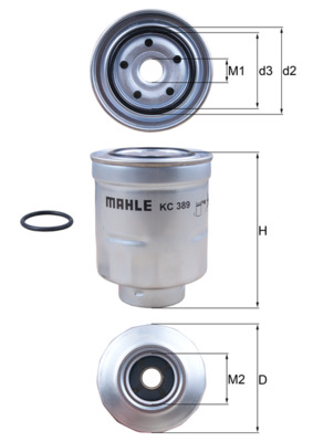 Brandstoffilter Mahle Original KC 389D