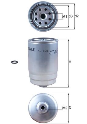 Brandstoffilter Mahle Original KC 605D