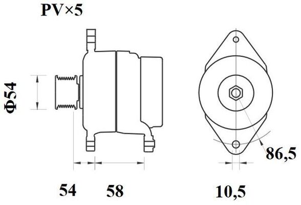 Mahle Original Alternator/Dynamo MG 451