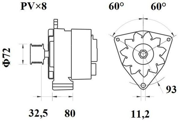 Mahle Original Alternator/Dynamo MG 586