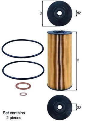 Oliefilter Mahle Original OX 137D1/S