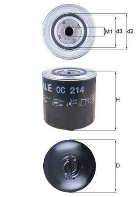 Oliefilter Mahle Original OC 214