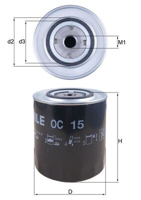 Oliefilter Mahle Original OC 15