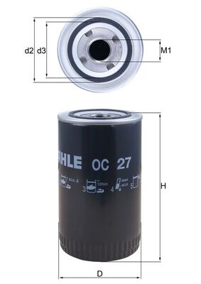 Oliefilter Mahle Original OC 27