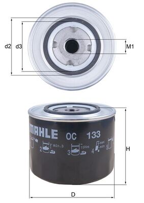 Oliefilter Mahle Original OC 133