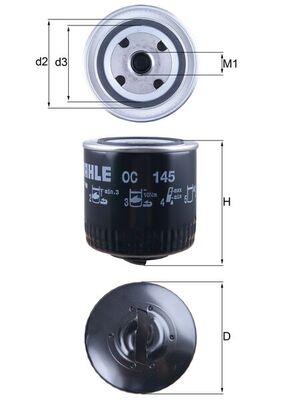 Oliefilter Mahle Original OC 145