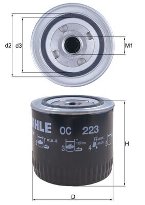 Oliefilter Mahle Original OC 223