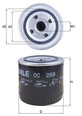 Oliefilter Mahle Original OC 269