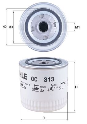 Oliefilter Mahle Original OC 313