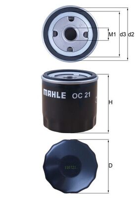 Oliefilter Mahle Original OC 21