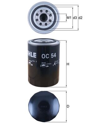 Oliefilter Mahle Original OC 54