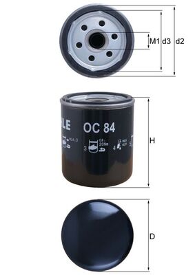 Oliefilter Mahle Original OC 84