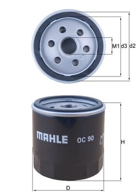 Oliefilter Mahle Original OC 90