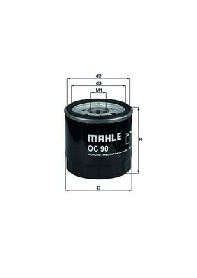 Oliefilter Mahle Original OC 90 OF