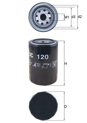 Oliefilter Mahle Original OC 120