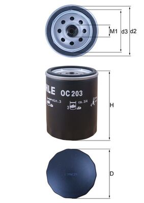 Oliefilter Mahle Original OC 203