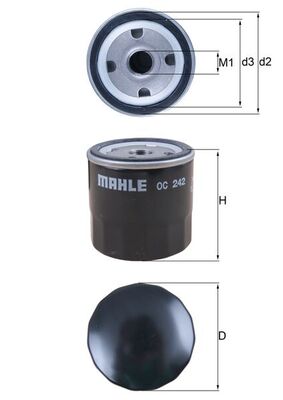 Oliefilter Mahle Original OC 242