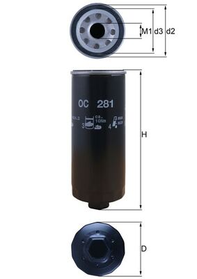 Oliefilter Mahle Original OC 281