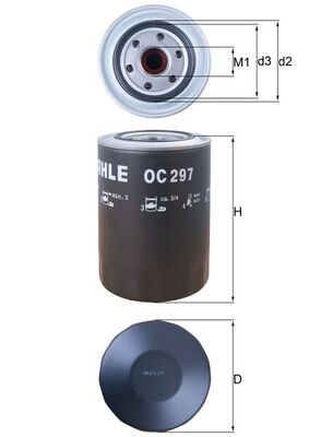 Oliefilter Mahle Original OC 297