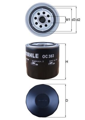 Oliefilter Mahle Original OC 383