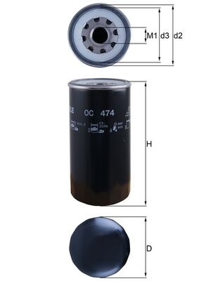 Oliefilter Mahle Original OC 474