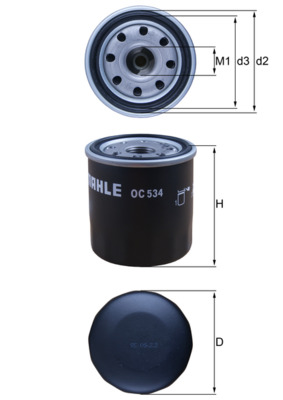 Oliefilter Mahle Original OC 534