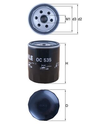 Oliefilter Mahle Original OC 535