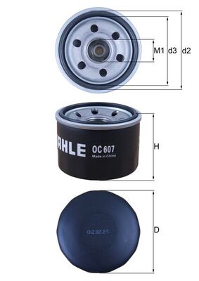 Oliefilter Mahle Original OC 607