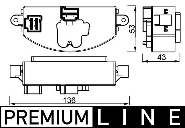 Regeleenheid interieurventilator Mahle Original ABR 106 000P