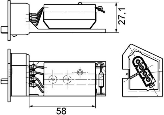 Kachel-/voorschakelweerstand Mahle Original ABR 11 000P