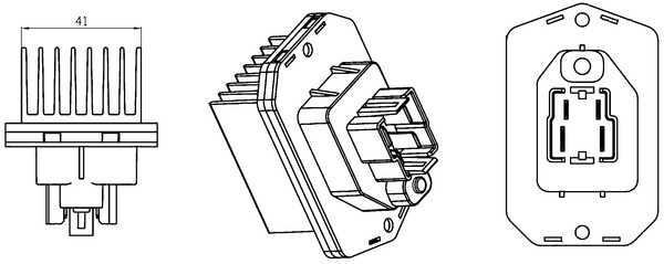 Regeleenheid interieurventilator Mahle Original ABR 76 000S