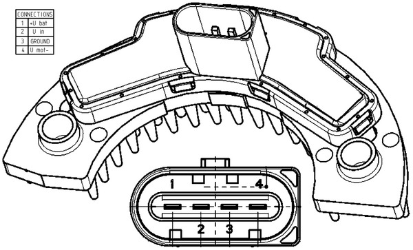 Regeleenheid interieurventilator Mahle Original ABR 9 000P