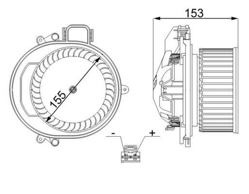 Kachelventilator Mahle Original AB 257 000S