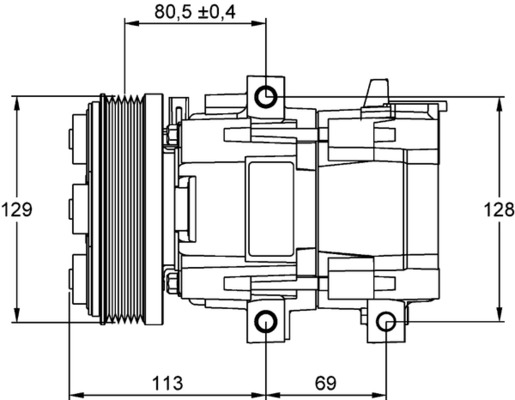 Mahle Original Airco compressor ACP 101 000P