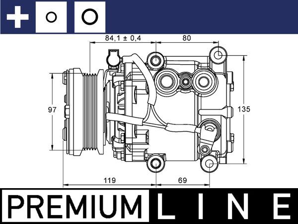 Airco compressor Mahle Original ACP 106 000P