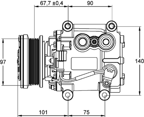 Mahle Original Airco compressor ACP 1099 000P