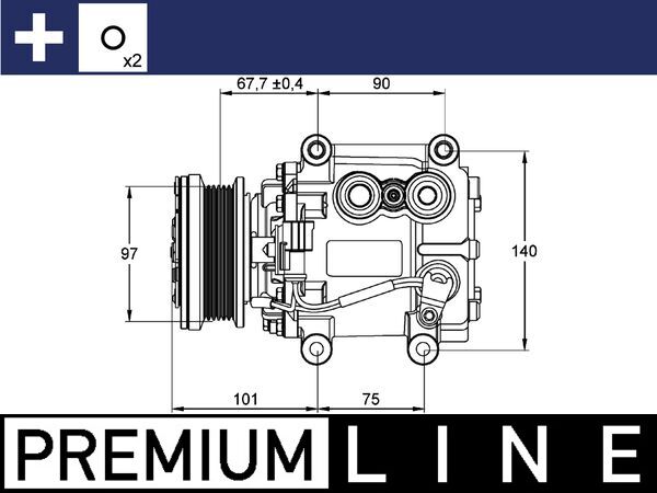 Airco compressor Mahle Original ACP 1099 000P