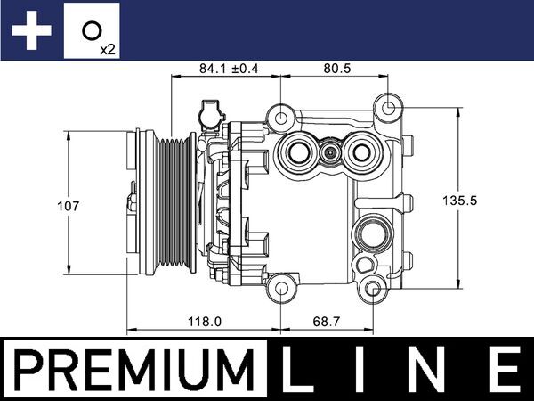 Airco compressor Mahle Original ACP 1336 000P