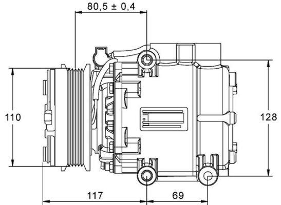 Mahle Original Airco compressor ACP 858 000P