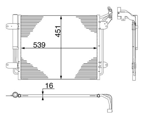 Airco condensor Mahle Original AC 12 000S