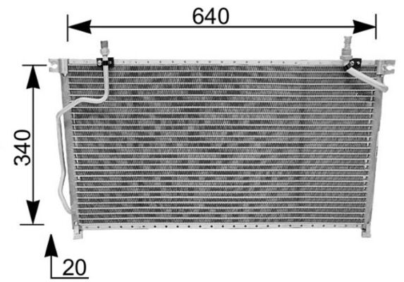 Airco condensor Mahle Original AC 185 000S