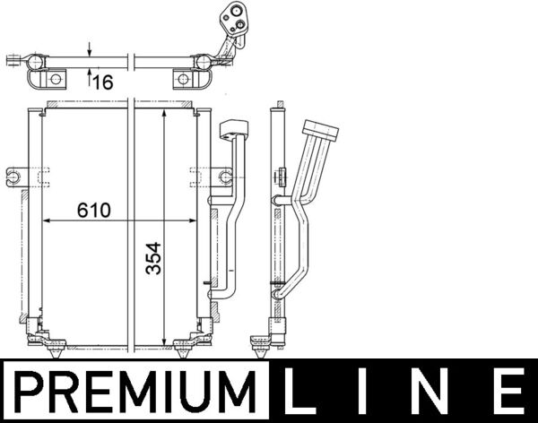 Airco condensor Mahle Original AC 192 000P