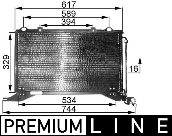 Airco condensor Mahle Original AC 208 000P