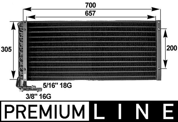 Airco condensor Mahle Original AC 281 000P