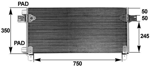 Airco condensor Mahle Original AC 282 000P