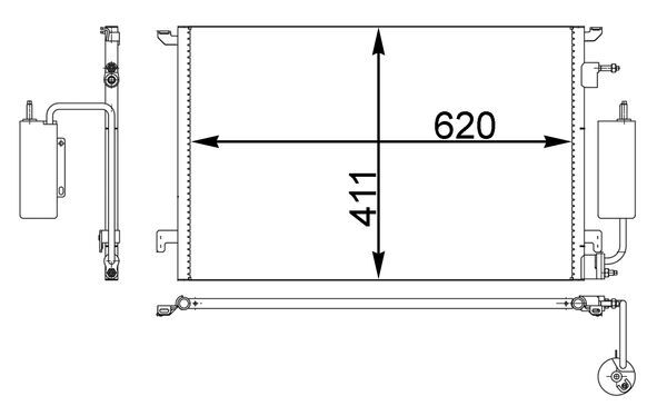 Airco condensor Mahle Original AC 295 000P